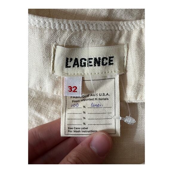 L'Agence shorts Jude high rise sailor linen beige size 32 - Picture 5 of 7